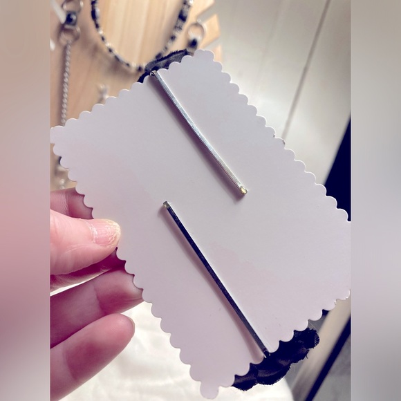 *3 for $20* Silver-Toned Drop Earrings w/Faceted Necklaces & Pins. - Picture 2 of 9